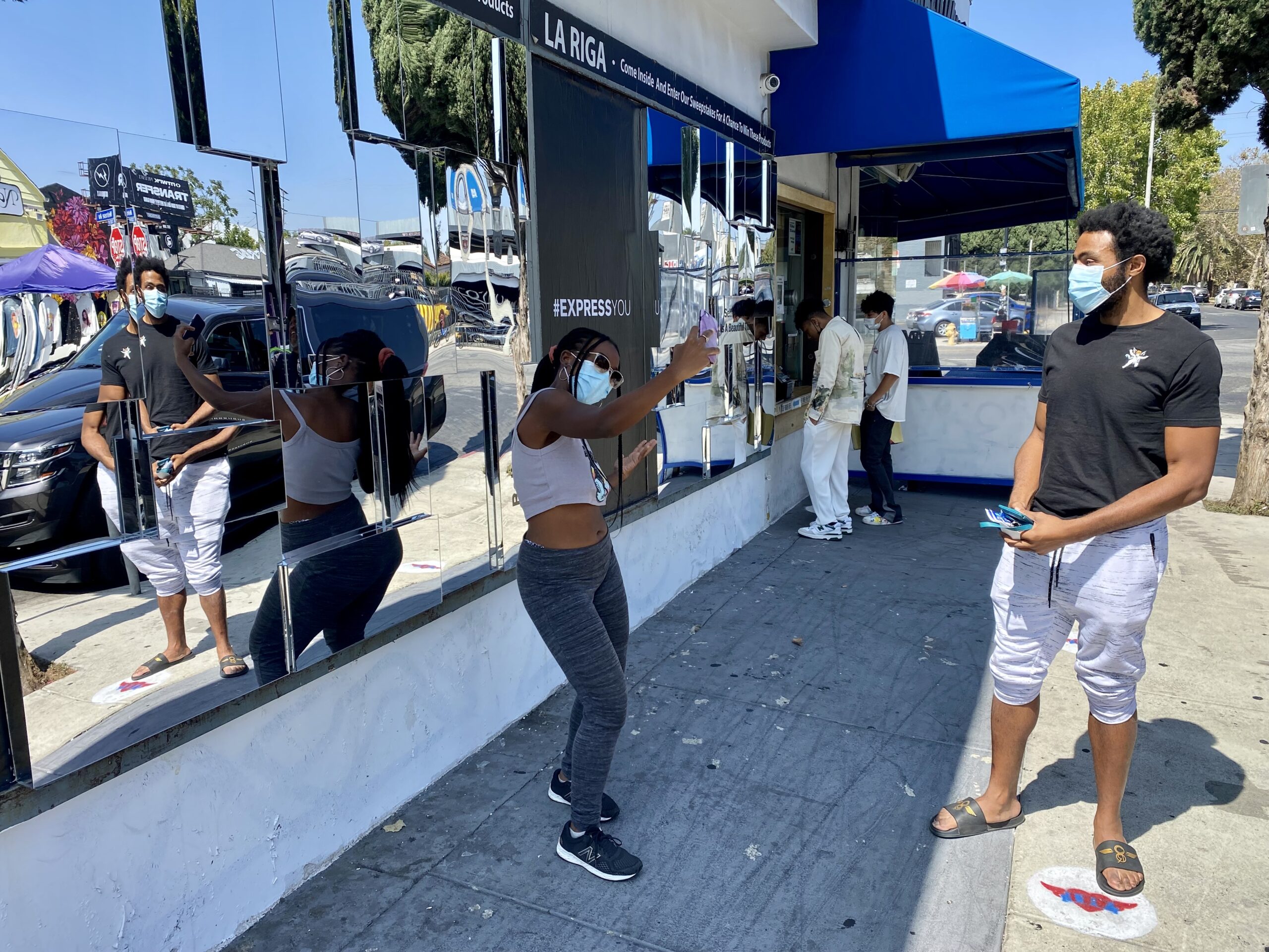 Express Self Confidence Experiential Activations LA OOH Advertising Melrose Ave