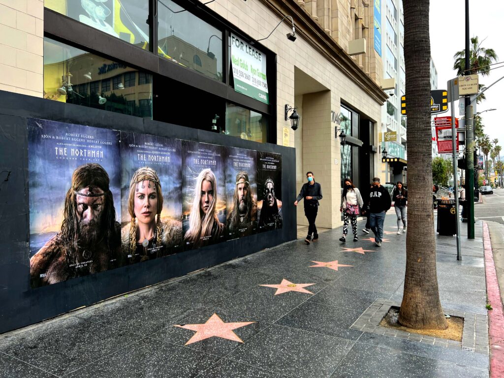 The Northman Street-Level Billboard Hollywood Blvd LA