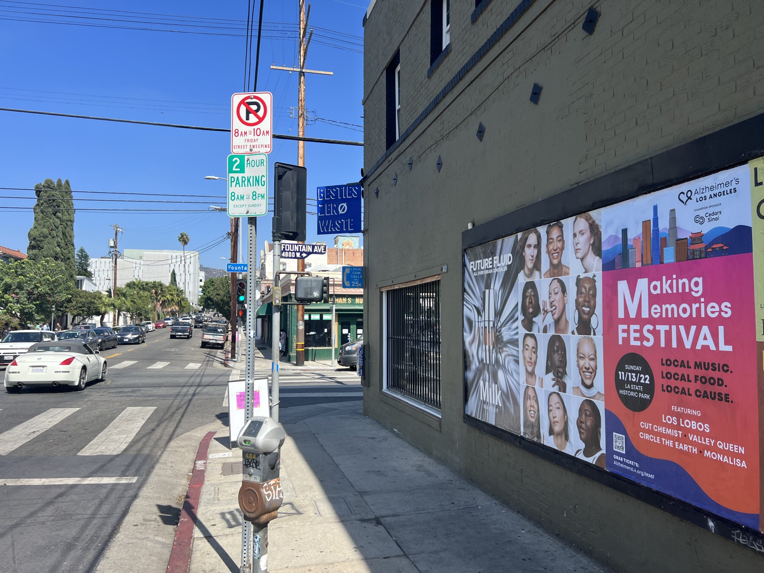 Street-Level Advertising for Nonprofits LA N Edgemont St & Fountain Ave