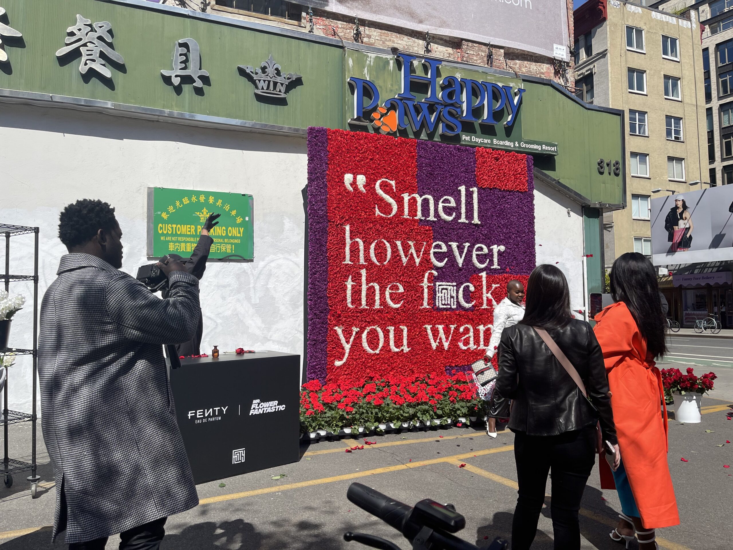 Fenty Flower Wall Experiential Activation NYC POC Inclusivity in Advertising