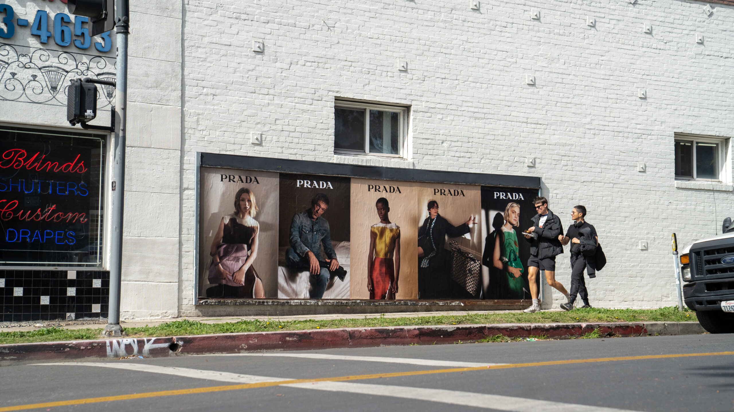 Prada Dedicated Street-Level Billboard Melrose Ave and N Hayworth Ave