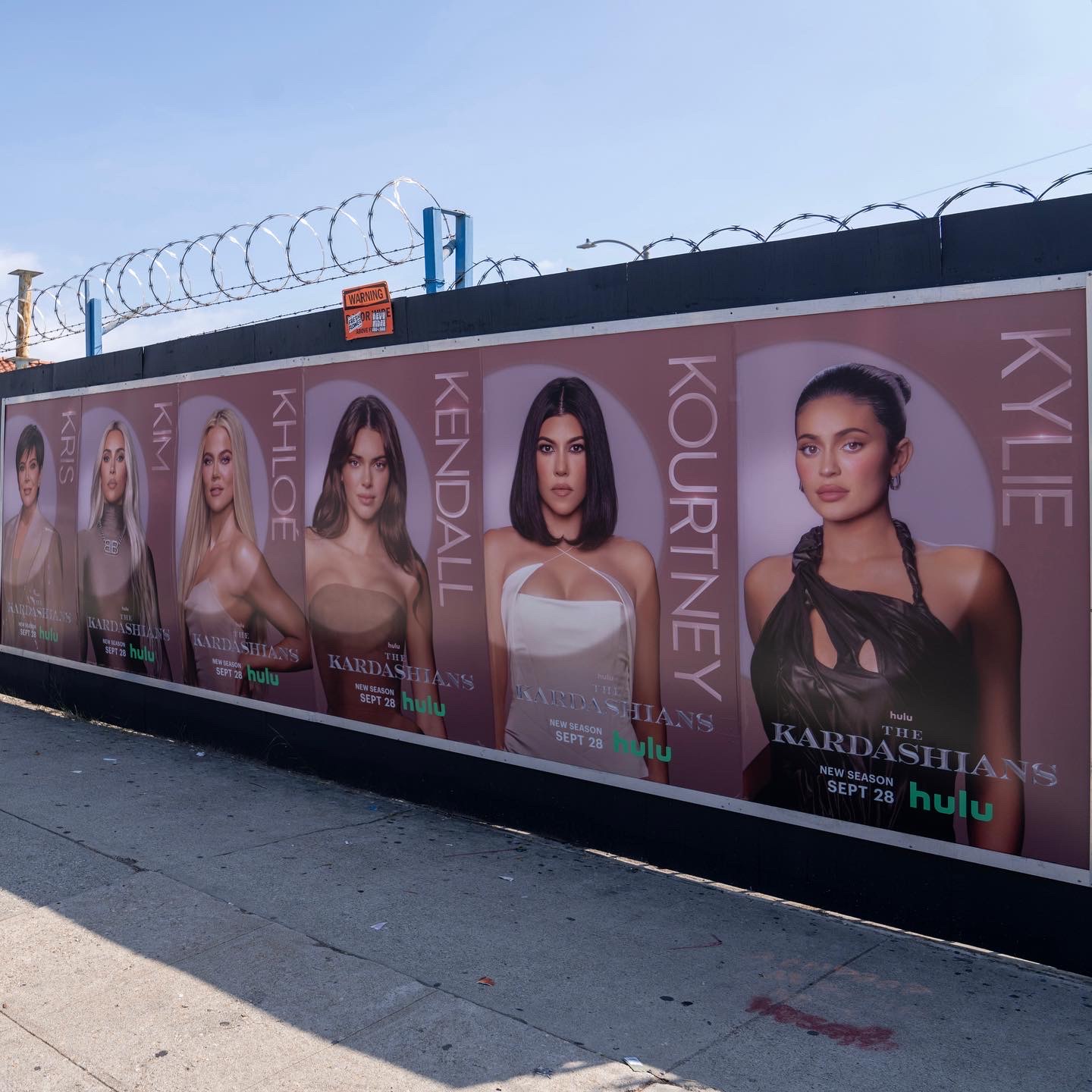 Kardashians Illumicade Ad Close Up W 3rd St and S Edinburgh Ave Beverly Grove LA Daytime