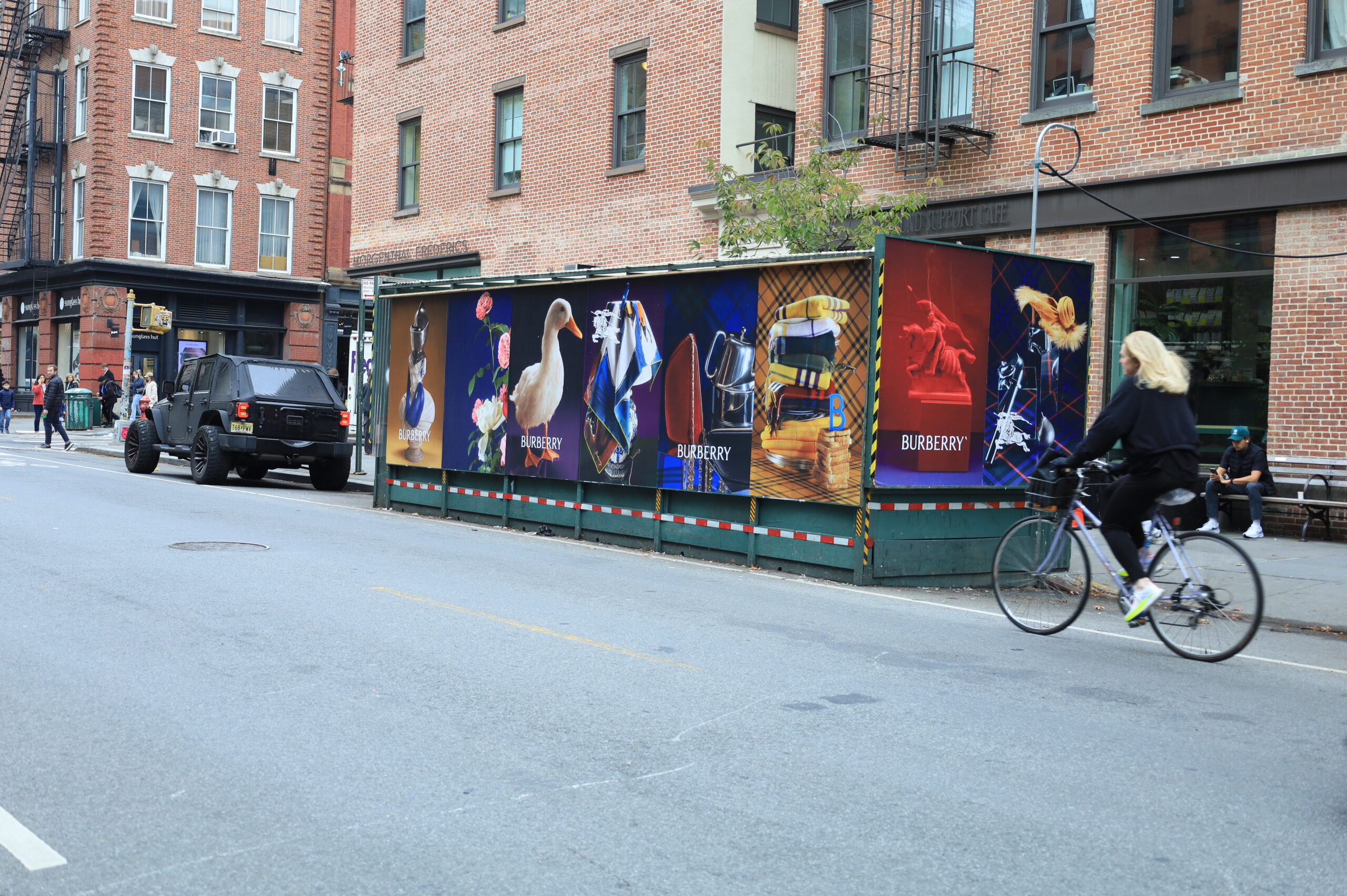 Burberry Outdoor Dining Panels NYC W Broadway & Spring St