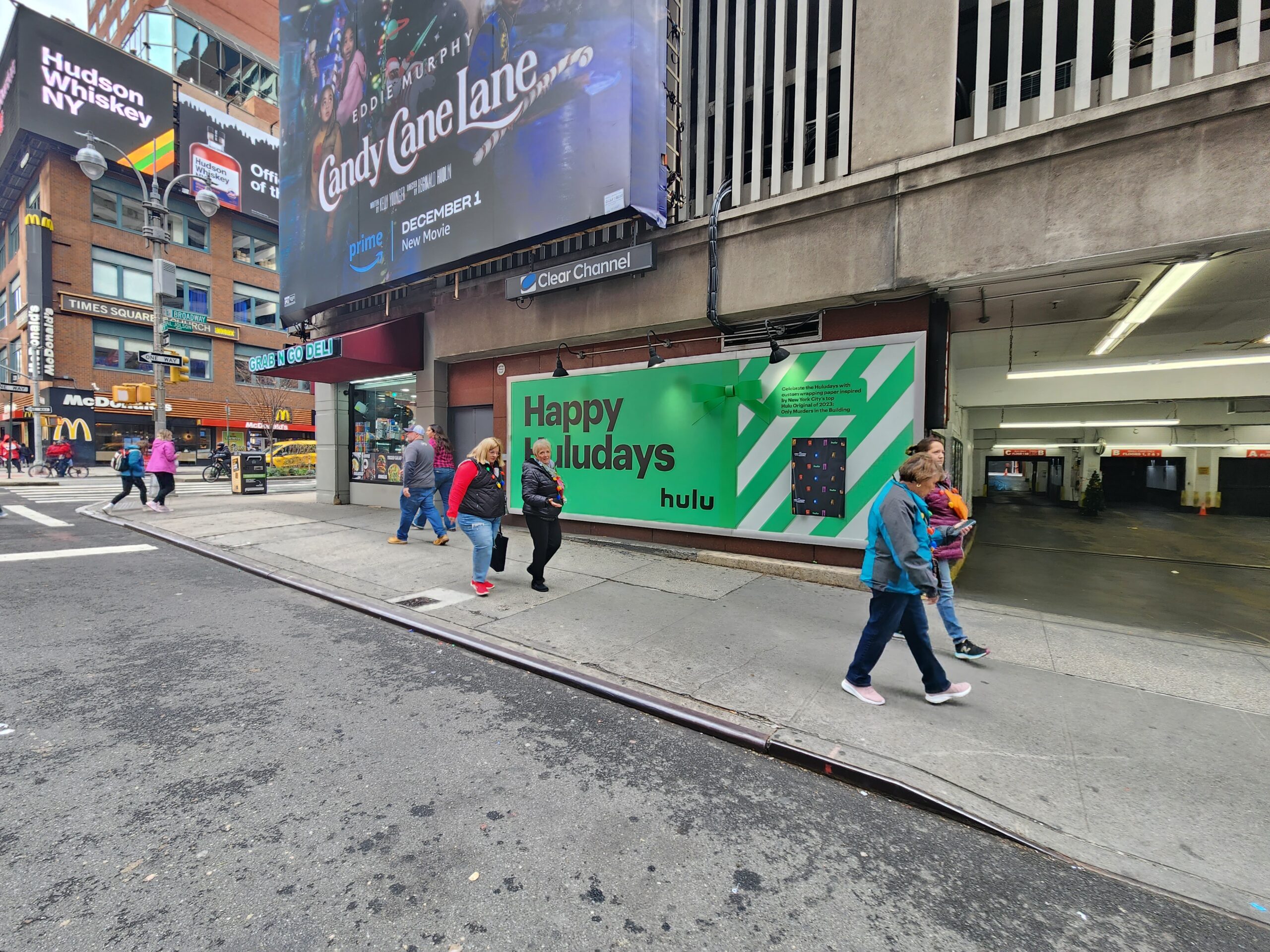 Hulu Holidays Experiential Activation Only Murders in the Building NYC Broadway & 51st St