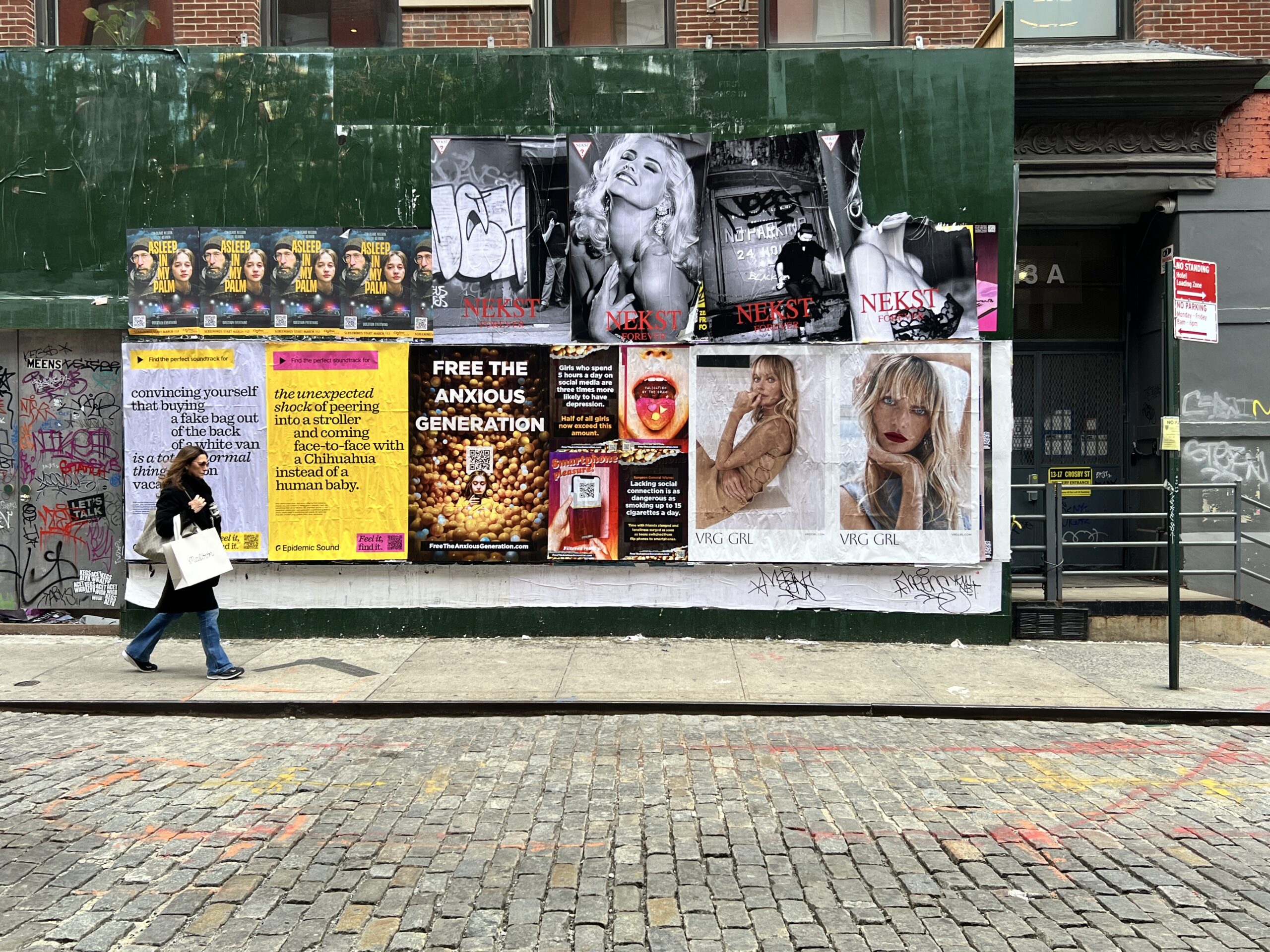 The Anxious Generation Jonathan Haidt Wild Posting New York City Crosby St between Howard and Grand Sts