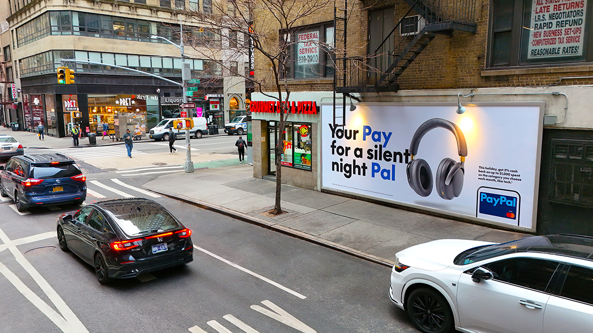 PayPal Everywhere NYC Wild Posting Takeover Alchemy OOH Advertising 7th Ave and W 29th St