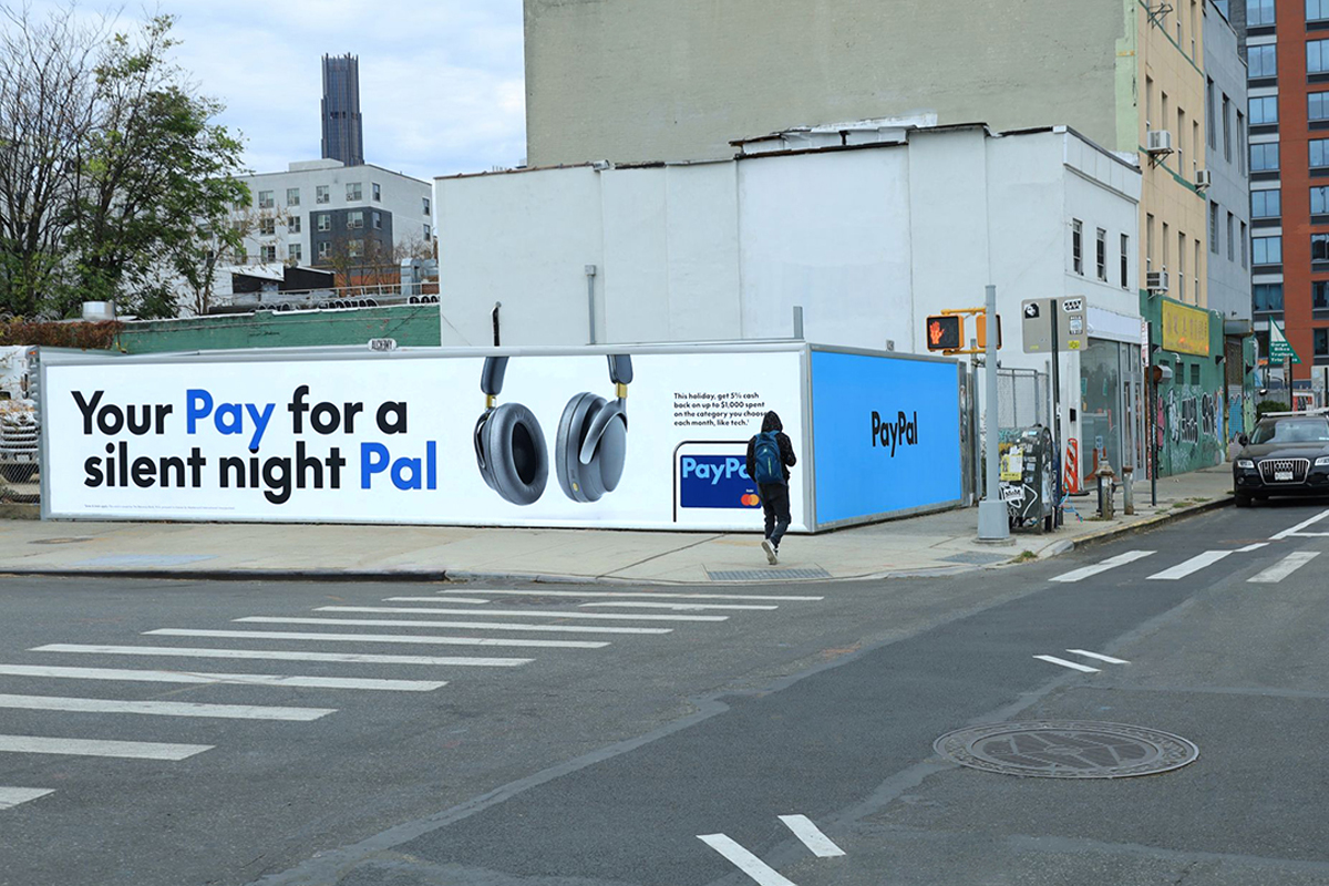 PayPal Everywhere NYC Wild Posting Takeover Alchemy OOH Advertising Clinton Ave and Flushing Ave SW View