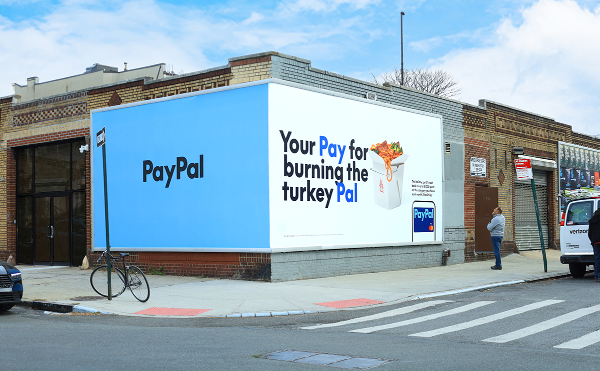 PayPal Everywhere NYC Wild Posting Takeover Alchemy OOH Advertising Messerole Ave and Dobbin St