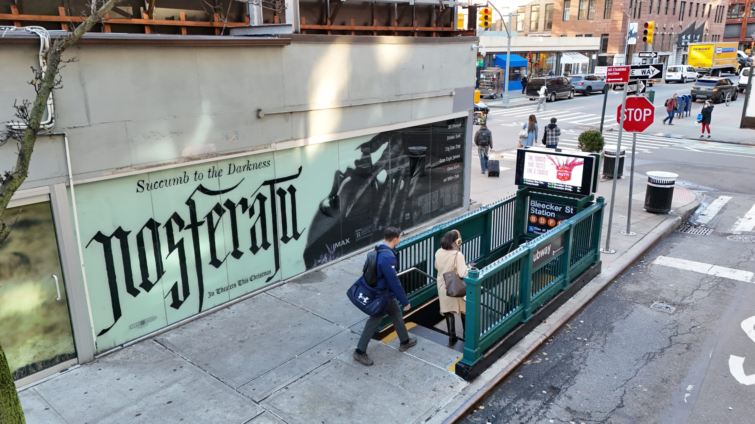 Nosferatu Movie NYC Dedicated Wild Posting NoHo Domination OOH Advertising Mulberry St btwn Bleecker & Houston