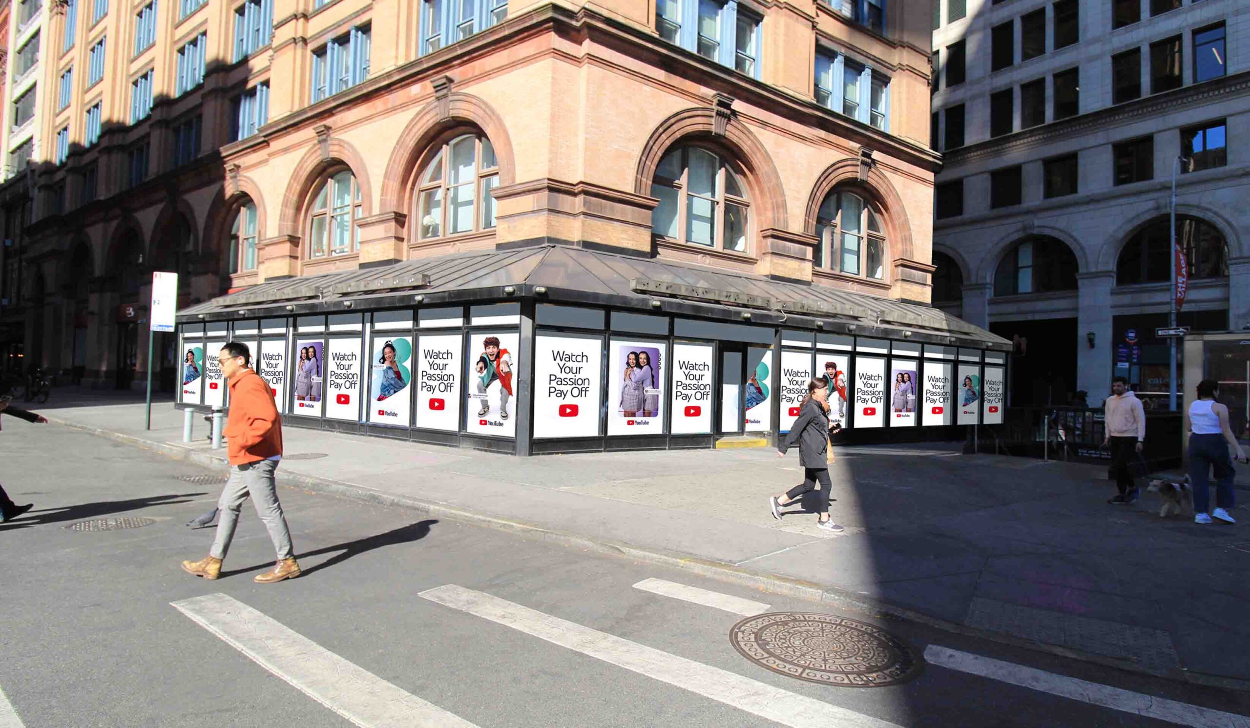 YouTube NYC Dedicated Wild Posting NoHo OOH Advertising Astor Place between Lafayette St & E 8th St