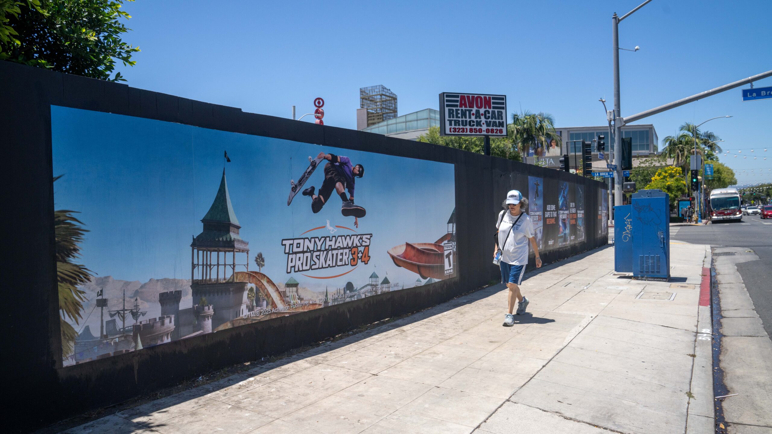 Tony Hawk Pro Skater Re-Release LA Wild Posting OOH Advertising Santa Monica Blvd and N La Brea Ave