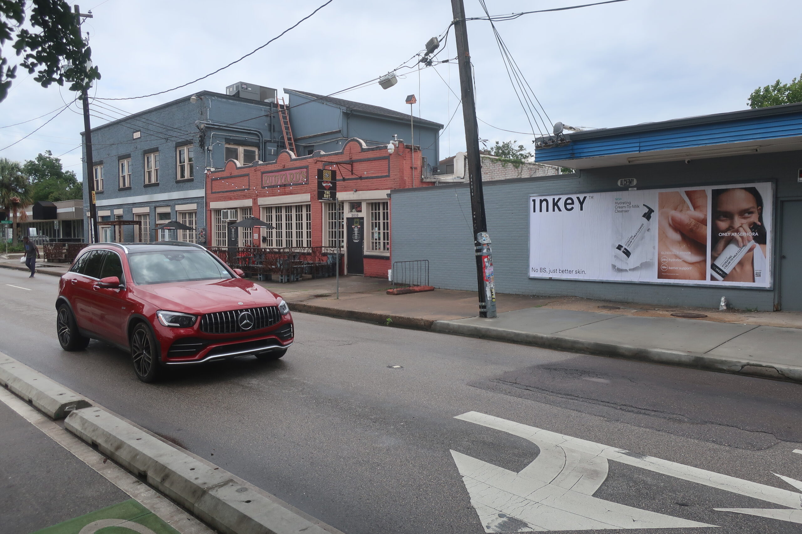 The INKEY List Street-Level Billboard Houston OOH Advertising Wild Posting Waugh Dr & Welch St A