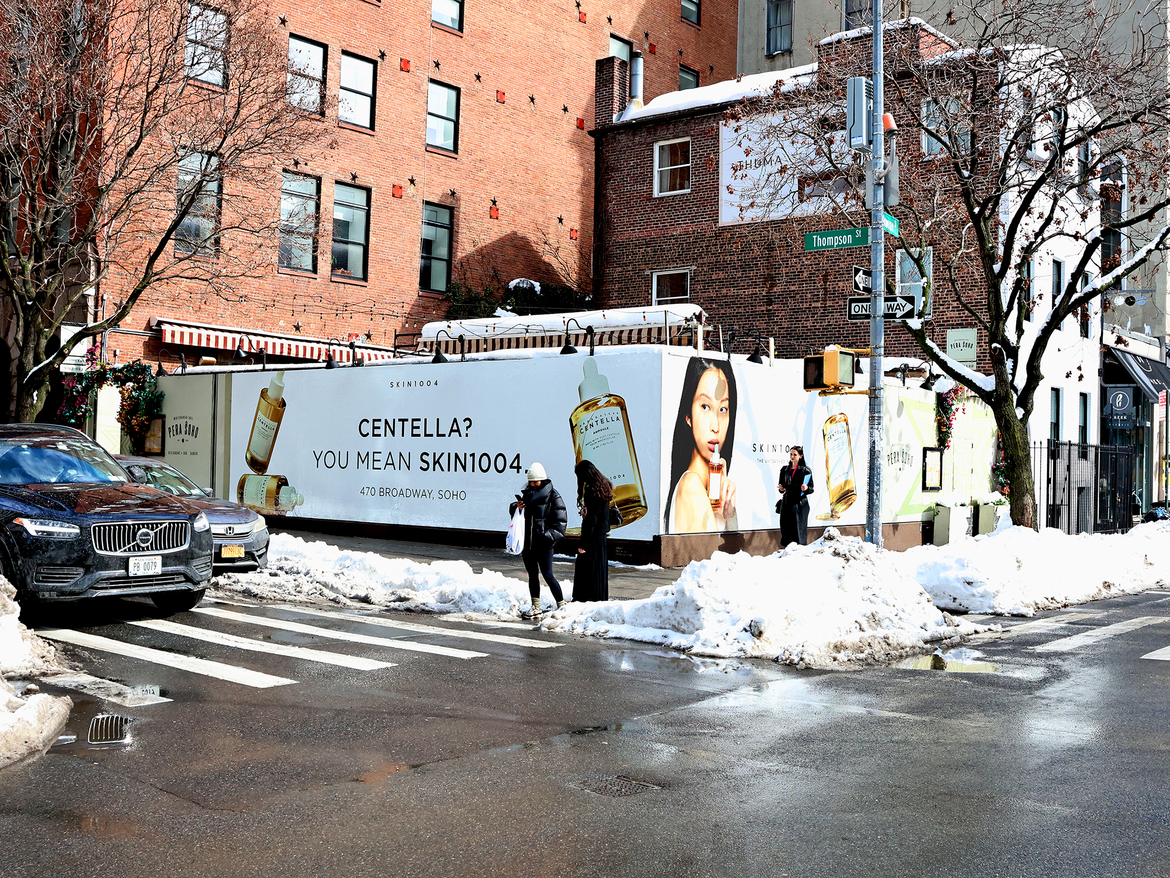 SKIN1004 Experiential Pop-Up NYC OOH Advertising Corner Shot Thompson St & Broome St