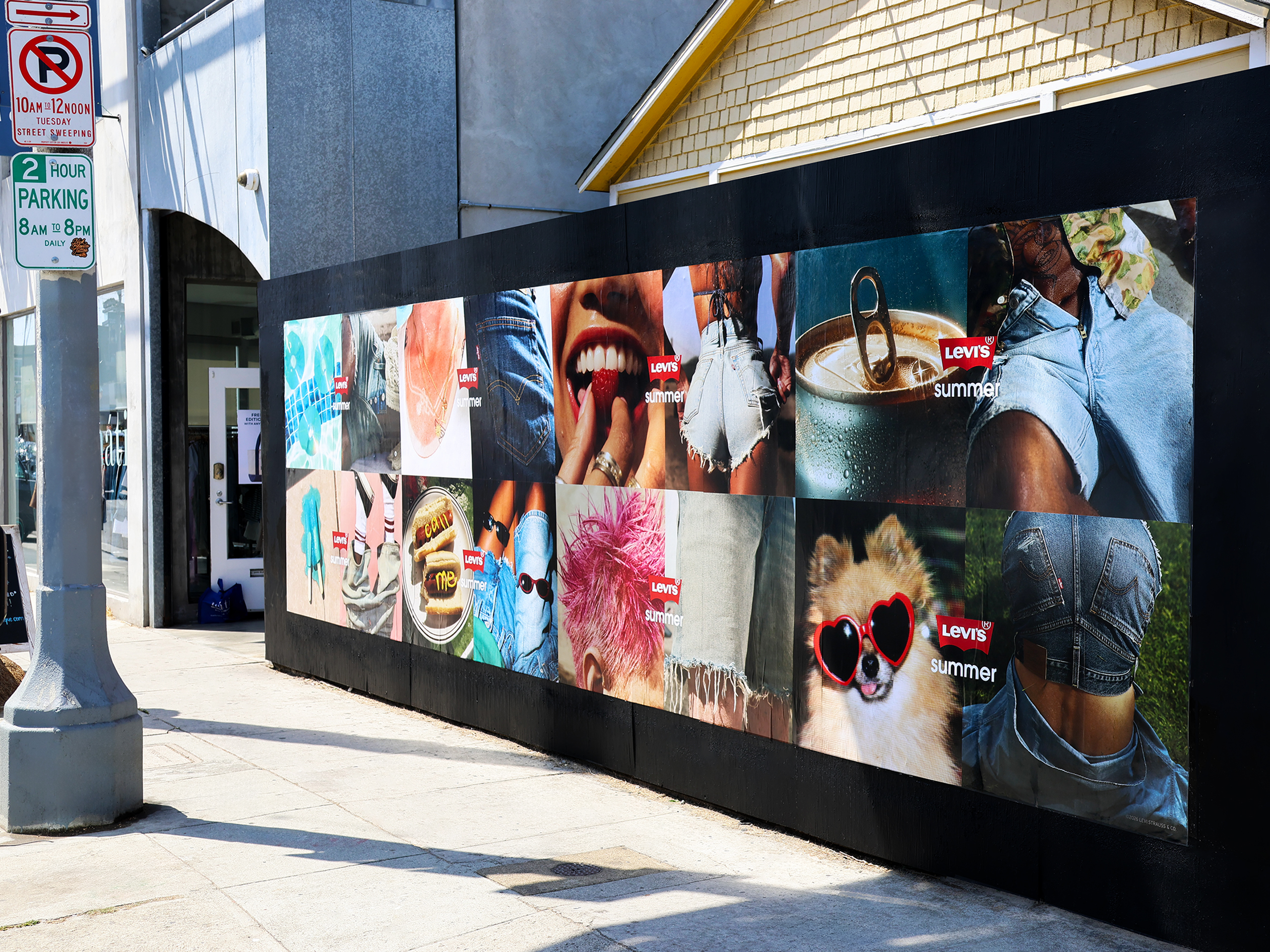 Levis Los Angeles Wild Posting Street-Level Advertising OOH Abbot Kinney Blvd & Milwood Ave Close up